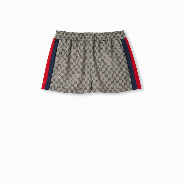 GG technical jersey shorts with Web