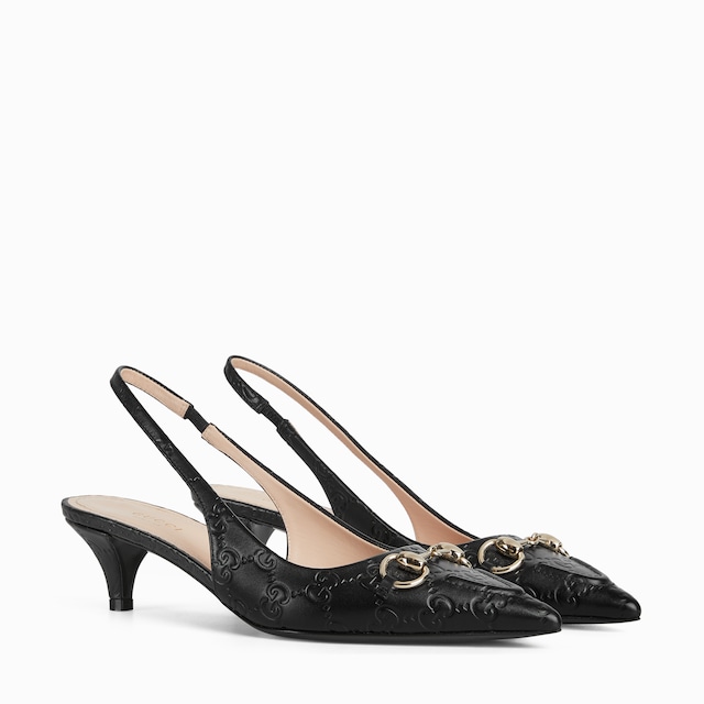 Women's slingback pump with Horsebit