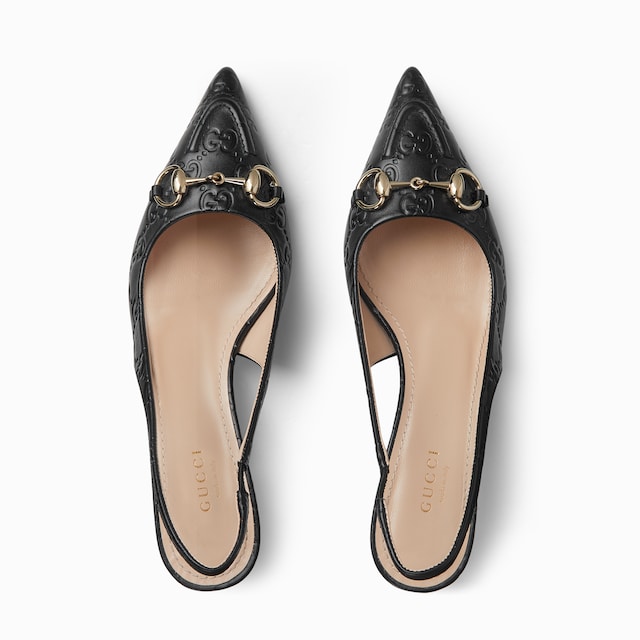 Women's slingback pump with Horsebit