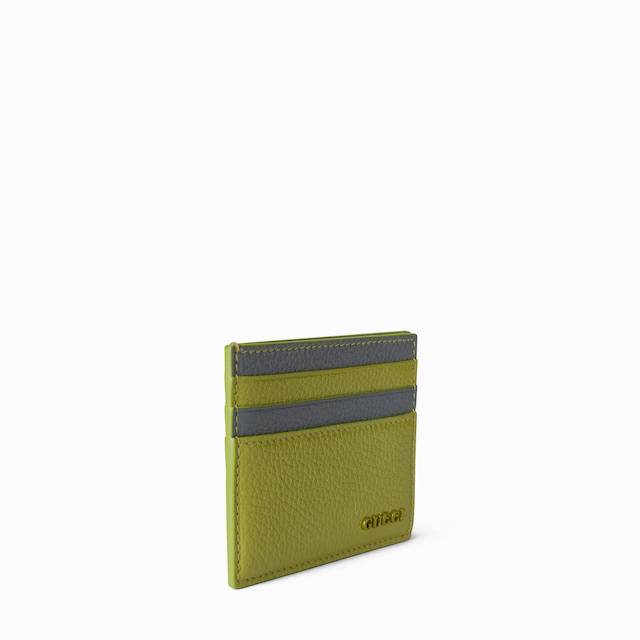 Bi-colour card case with Gucci logo