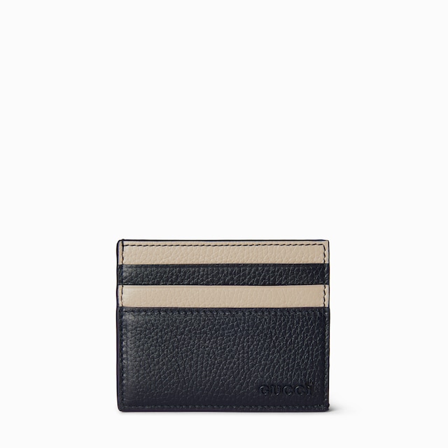 Bi-colour card case with Gucci logo