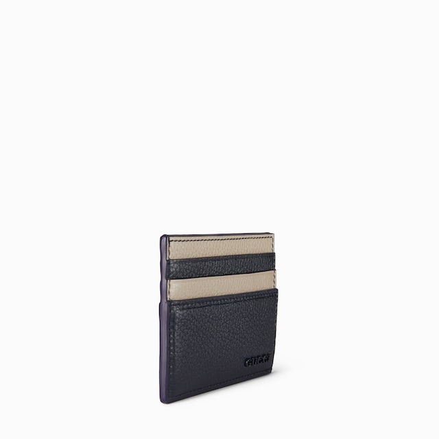 Bi-colour card case with Gucci logo