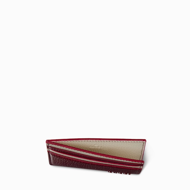 Bi-colour card case with Gucci logo