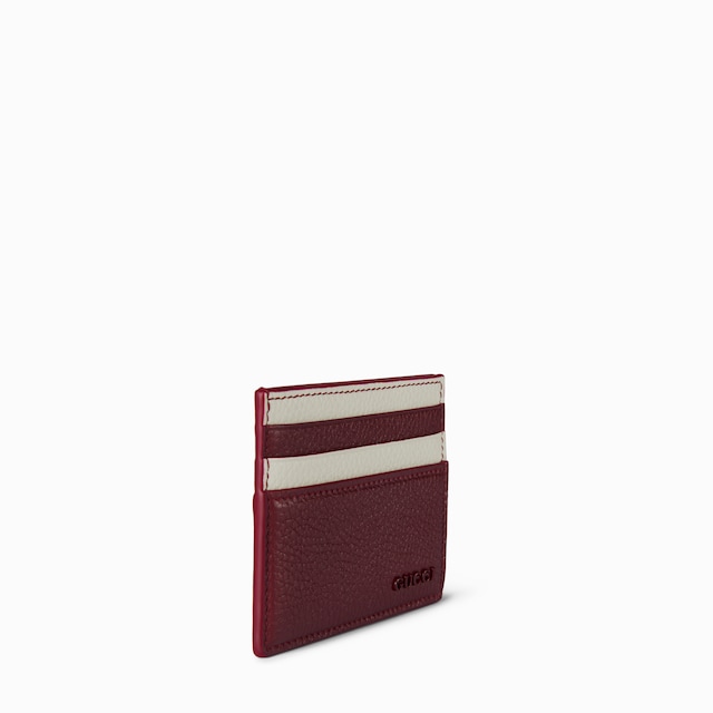 Bi-colour card case with Gucci logo