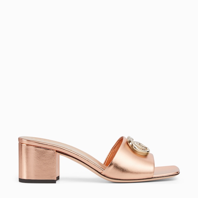 Women's platform pump with crystal Double G