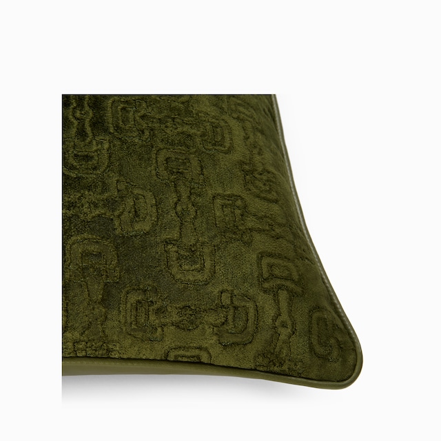 Coussin en jacquard de velours à motif Mors