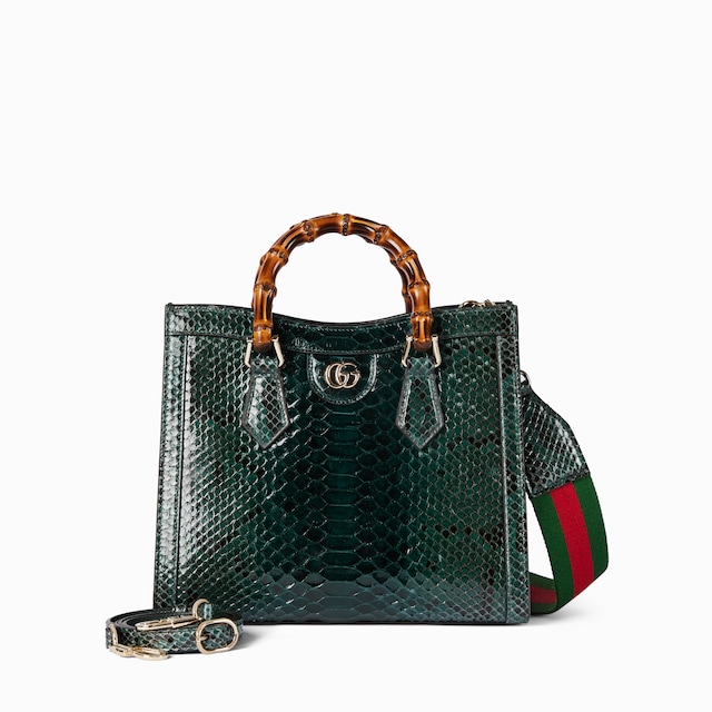 Средняя сумка-тоут Gucci Diana из кожи питона
