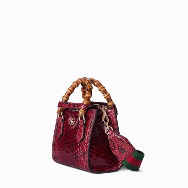 Миниатюрная сумка-тоут Gucci Diana из кожи питона