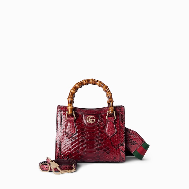 Gucci Diana mini python tote bag