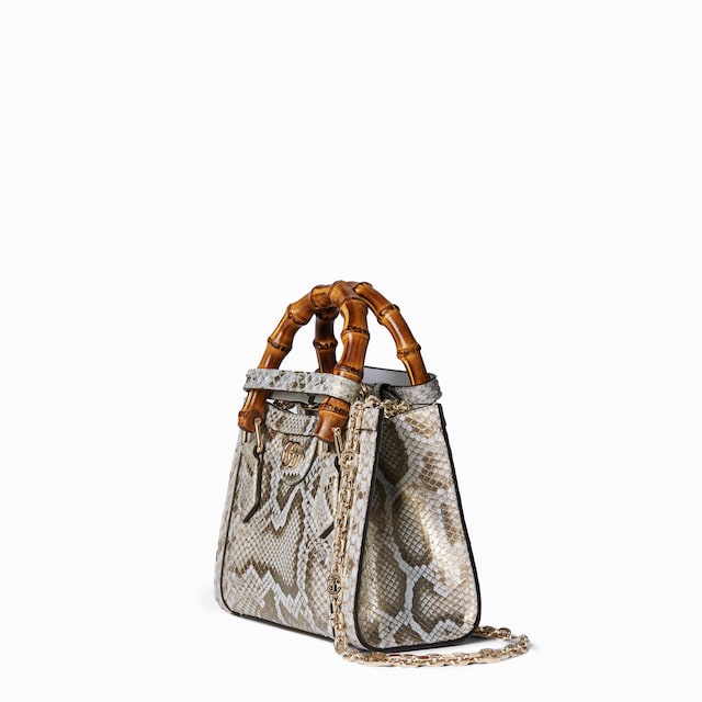 Миниатюрная сумка-тоут Gucci Diana из кожи питона