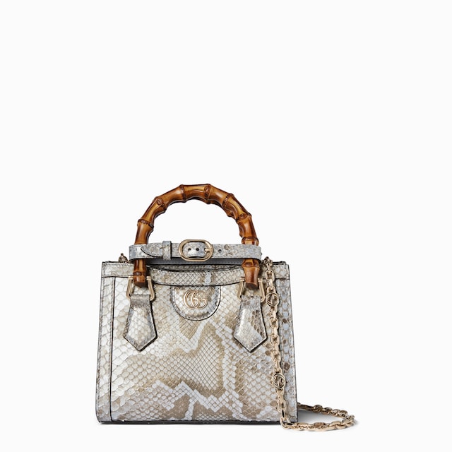 Миниатюрная сумка-тоут Gucci Diana из кожи питона