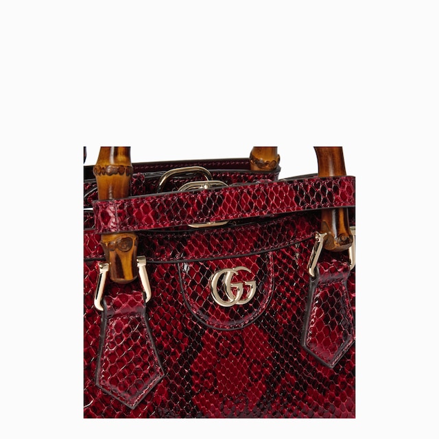 Миниатюрная сумка-тоут Gucci Diana из кожи питона