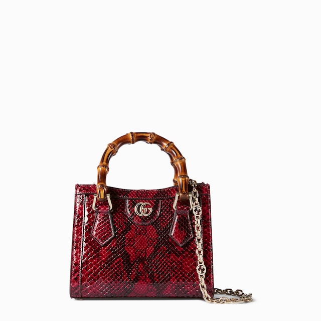 Gucci Diana python small tote bag