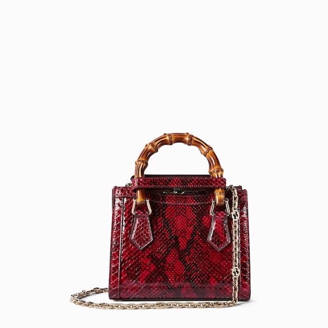 Gucci Diana python small tote bag