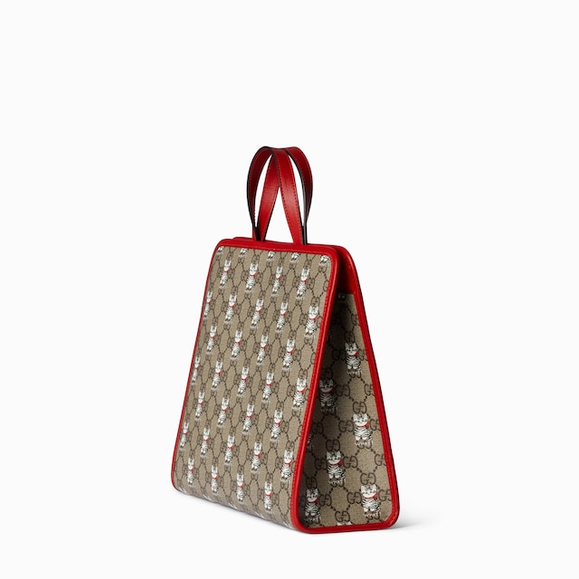 Children's printed GG tote bag