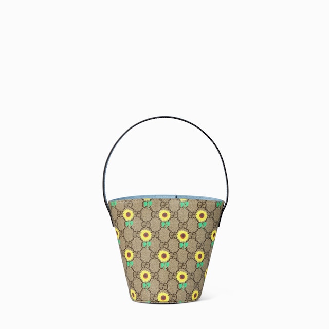 GUCCI ハンドバッグ チルドレンズ GGロゴ チルドレンズ〕GG ハート ハンドバッグベージュ＆ダークブラウン