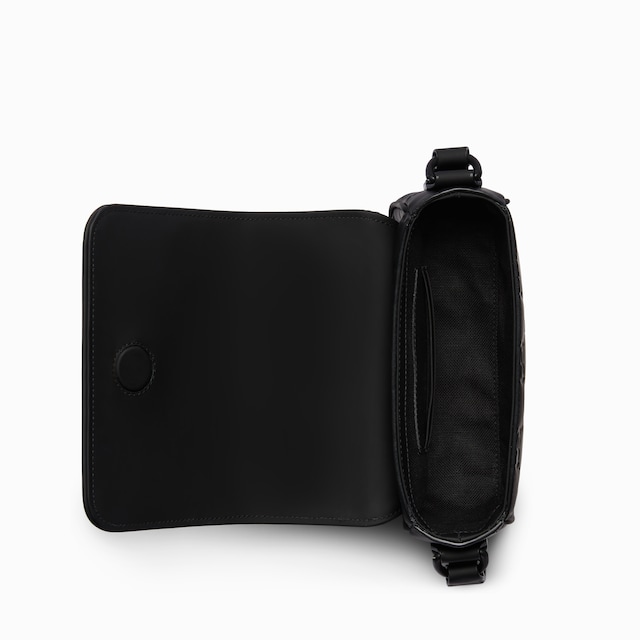 Rubber-effect mini messenger bag