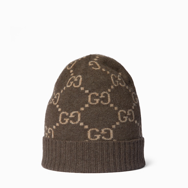 Mütze aus GG Kaschmirjacquard