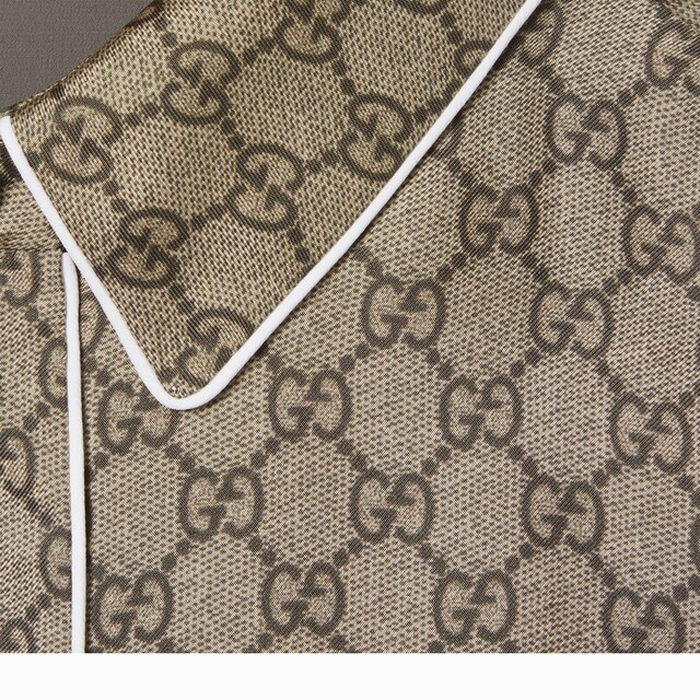 GG silk twill dress