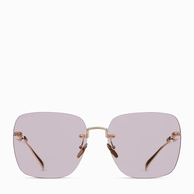 美品　GUCCI オーバルフレームサングラス　ピンクレンズ グッチ オーバルフレーム おすすめ | GUCCI公式