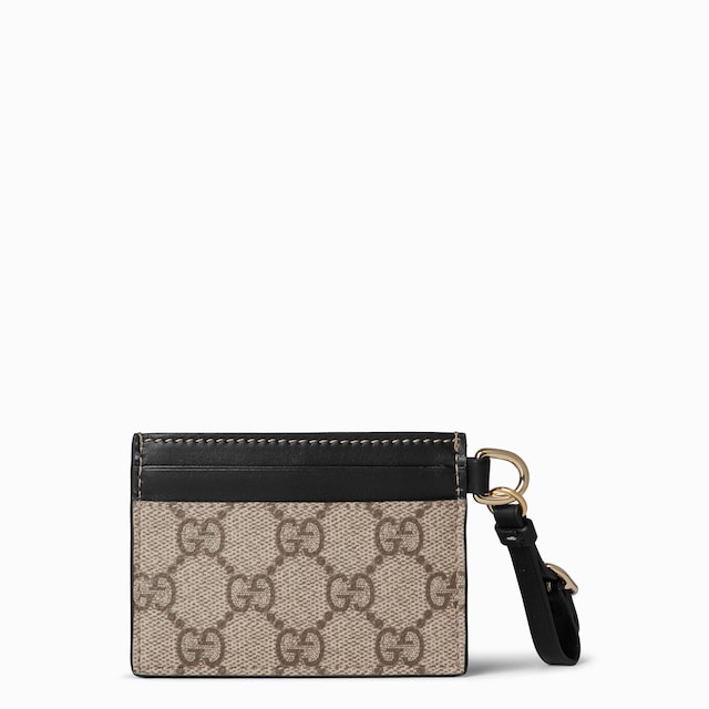 GG Emblem card case with strap
