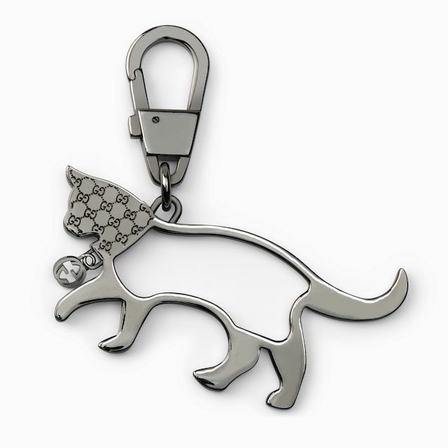 Cat keychain with Interlocking G