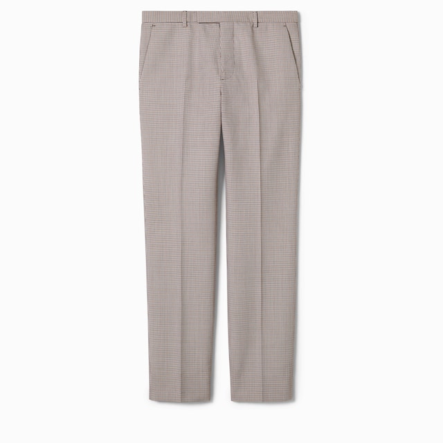 Gingham wool pants