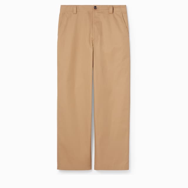Pantalone in twill di cotone compatto con Web