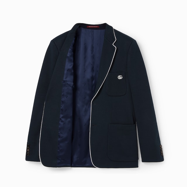 Jackett aus Baumwolljersey mit Stickerei