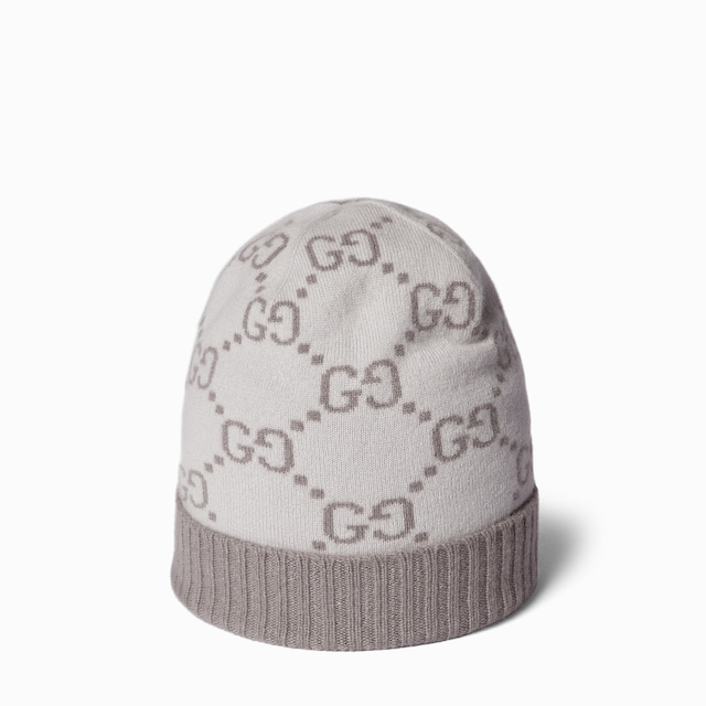 【美品】GUCCI　ニット帽　GG　676827 グッチ GUCCI 美品 ニットキャップ カシミヤ ビッグGG 676827