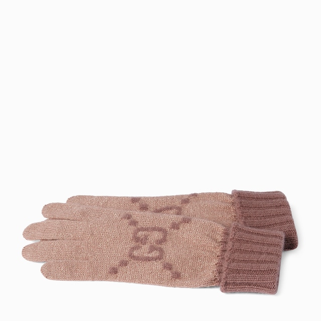 GG cashmere lamé gloves