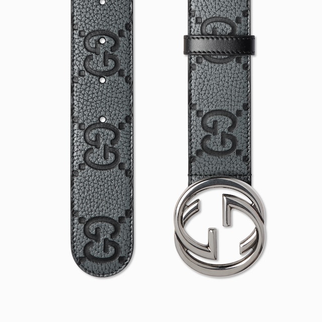 Ceinture avec boucle GG enlacés