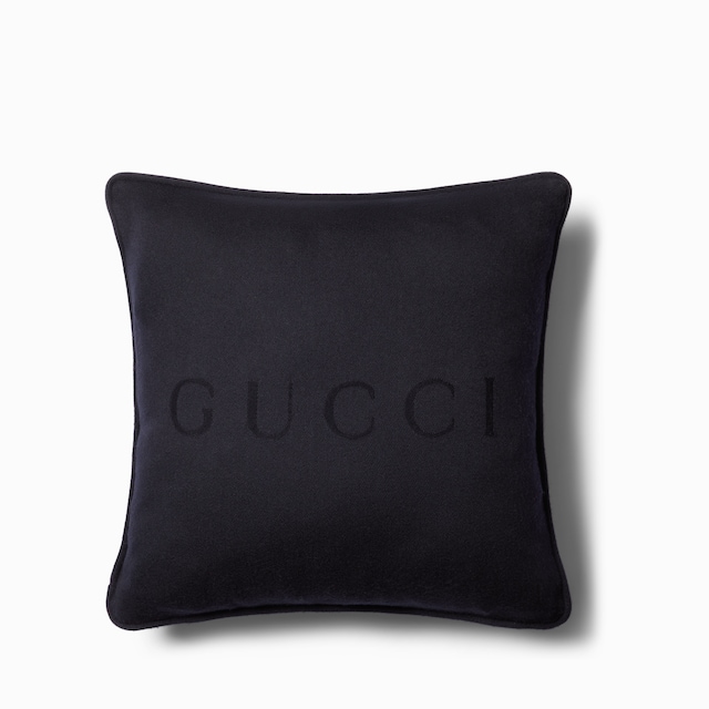 Gucci织带羊毛靠垫