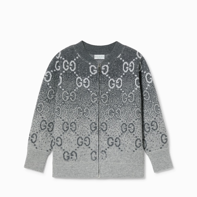 Children's GG wool jacquard cardigan