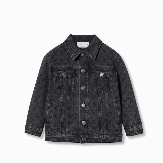 Children's GG denim jacquard jacket