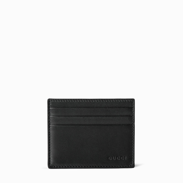 GG Emblem card case with GG fabric