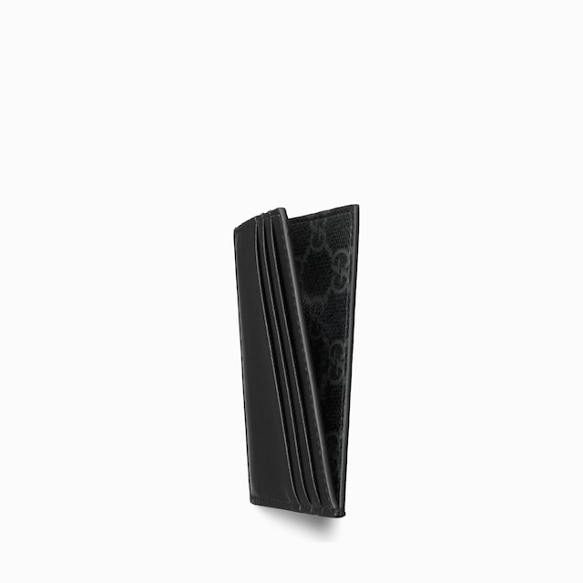 GG Emblem card case with GG fabric