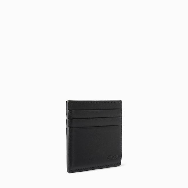GG Emblem card case with GG fabric