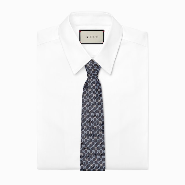 GG silk jacquard tie