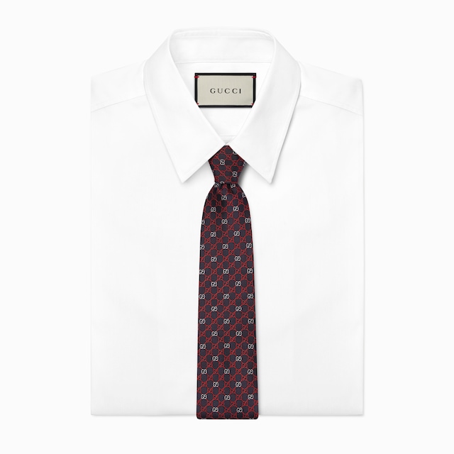 GG silk jacquard tie