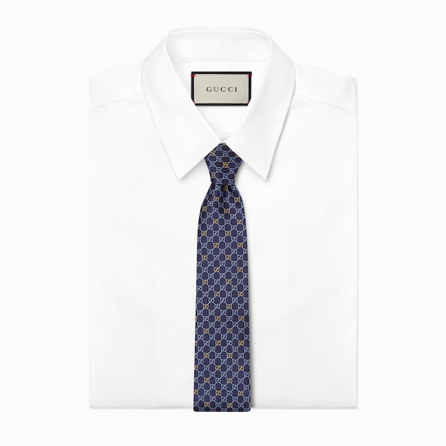 GG silk jacquard tie