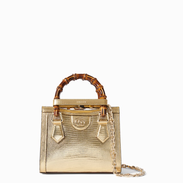 Gucci Diana lizard small tote bag