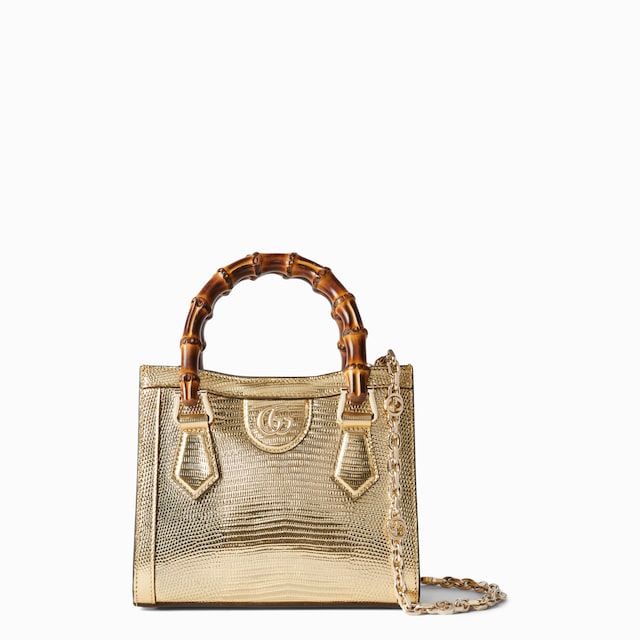Gucci Diana lizard small tote bag