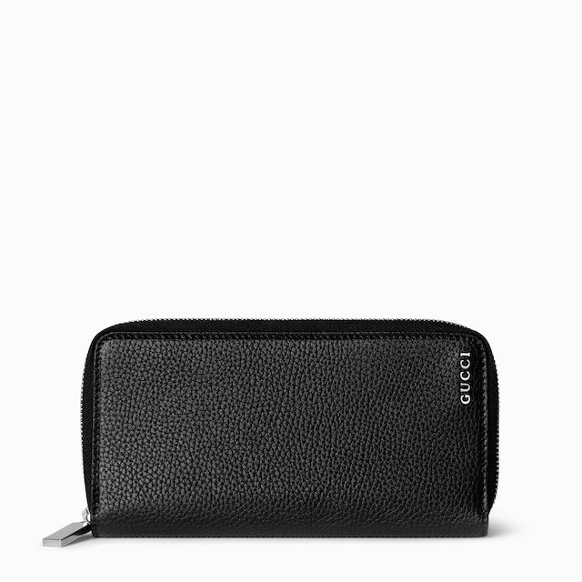 Portefeuille zippé avec inscription Gucci