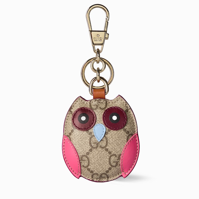 GUCCI　キャットシェイプバッグチャーム　池袋西武購入　猫モチーフ　グッチ キャット シェイプ バッグ チャームベージュ＆ダークブラウン