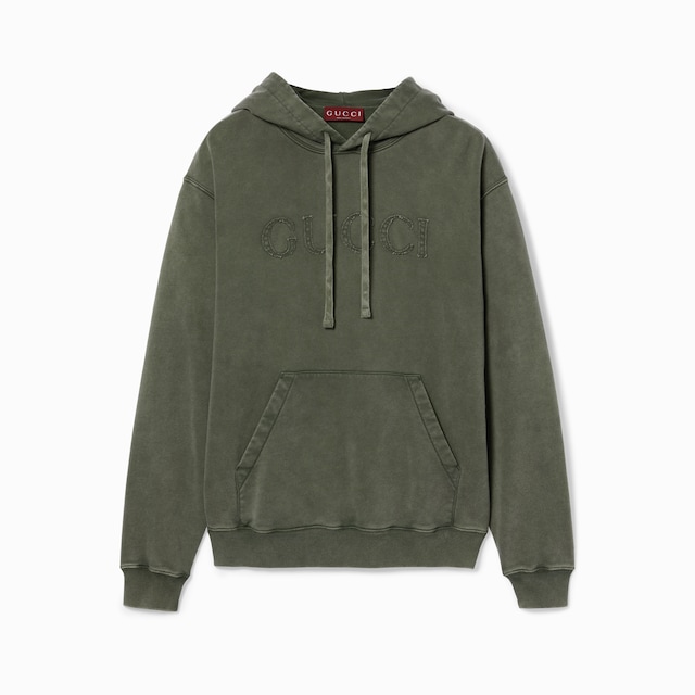 Sweat-shirt en jersey de coton avec broderie
