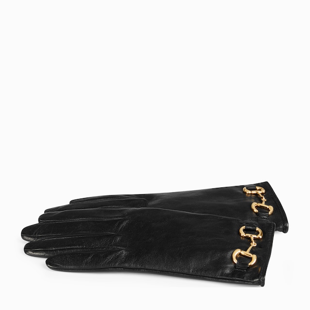 Gants en cuir à motif Mors
