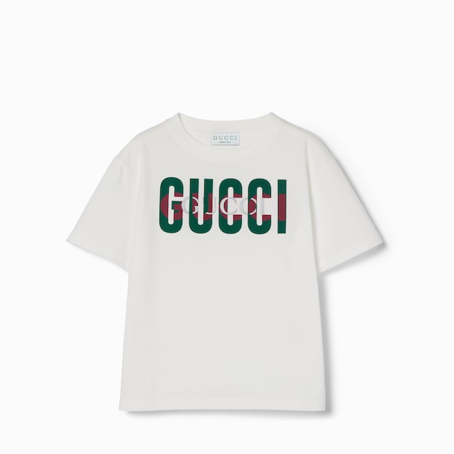 Children's printed cotton T-shirt in white | GUCCI® US