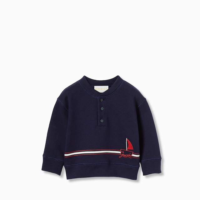 Baby embroidered cotton sweatshirt