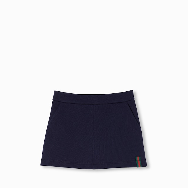 GUCCI☆チルドレンズ☆フラワー柄コーデュロイミニスカート青☆10Y 789887_ZAF4S_6207_001_100_0000